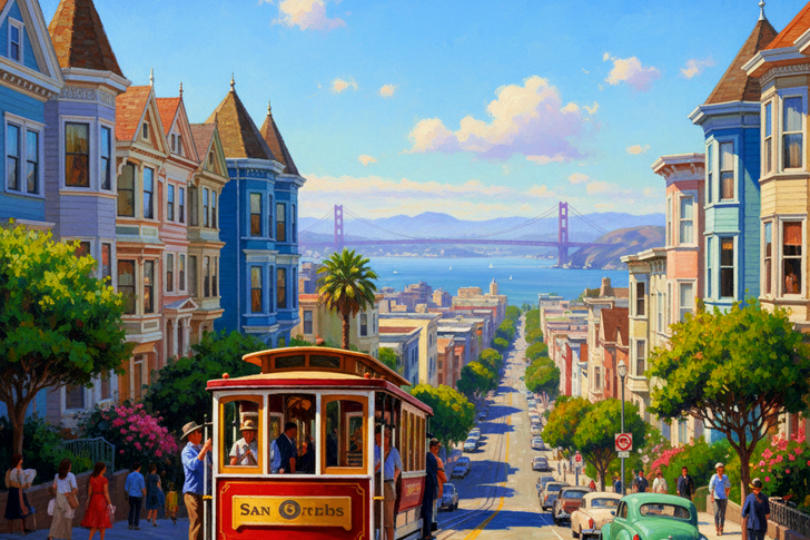 San Francisco Cable Car Jigsaw Puzzle