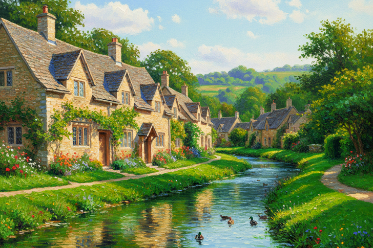Scenic Bibury Jigsaw Puzzle