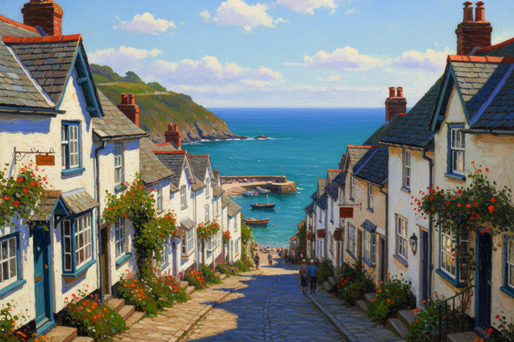 Scenic Coastal Clovelly Jigsaw Puzzle