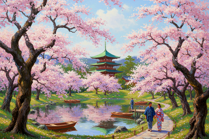 Spring Sakura Lars Stewart Jigsaw Puzzle