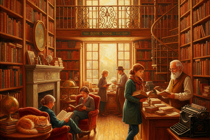 Vintage Bookshop Jigsaw Puzzle